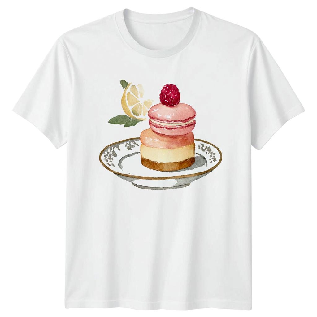 Macaron Stack Desserts Food & Drink Mens T-Shirt Womens Tee Graphic Top