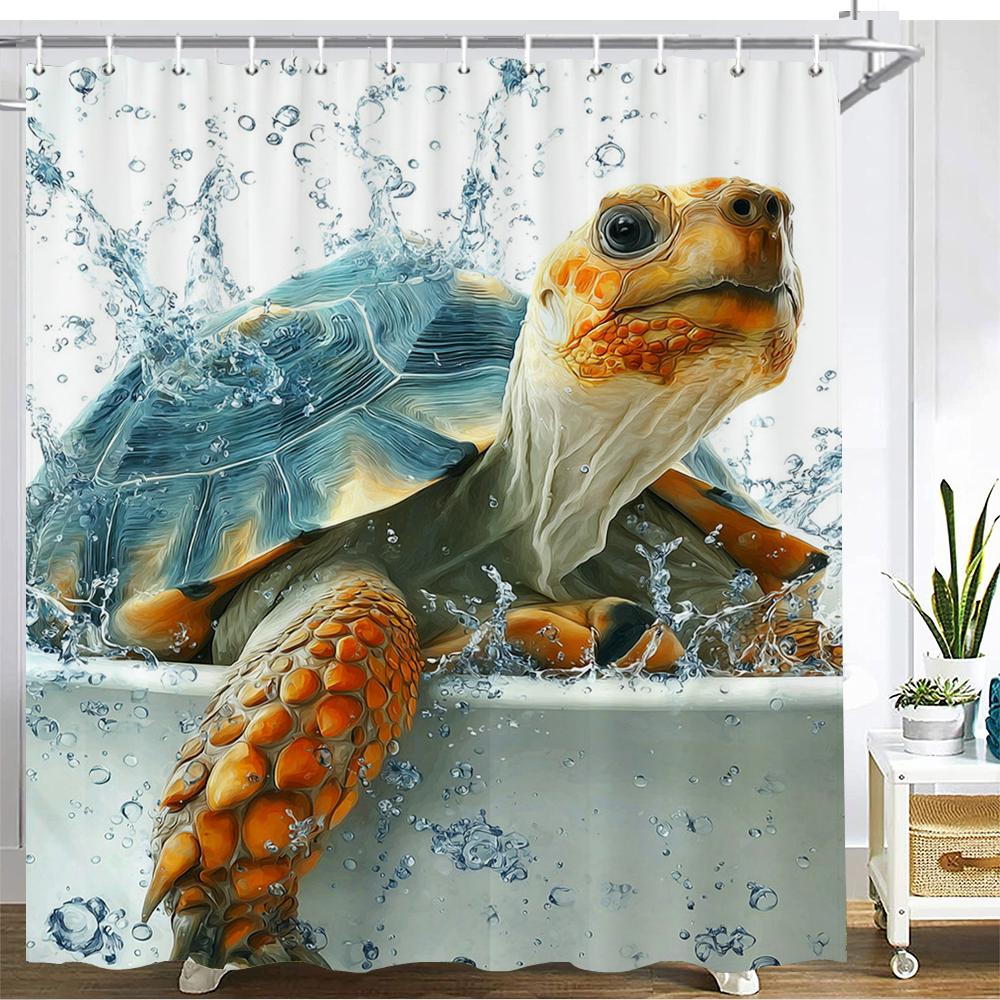 Funny and creative animals turtle Shower Curtain Bath Curtain Printing Polyester Bathroom Curtains for Home decoration curtain