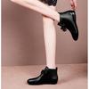 Thick-soled Soft Leather Cotton Boots Women's Versatile New Winter Non-slip Martin Boots Warm and Velvet Flat-bottomed Short Single Boots