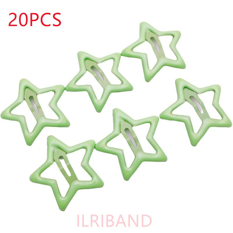 20pcs/lot 3CM Mini Star Hair Clip Kids Glitter Metal Hair Clips Barrettes Hairpins Girls Hair Accessories Headwear Styling Tools