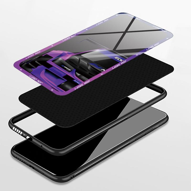 Case for Xiaomi Mi 12 Note 10 13 10T 14 10 Pro 11 Lite 12X 12T 11T Glass Phone Cover Dream Car