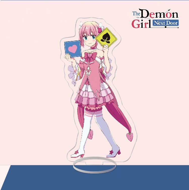 Anime Acrylic Stand Action Figure Toy The Demon Girl Next Door PVC Acrylic Stand Machikado Mazoku Desktop Stand Model Toy Gift