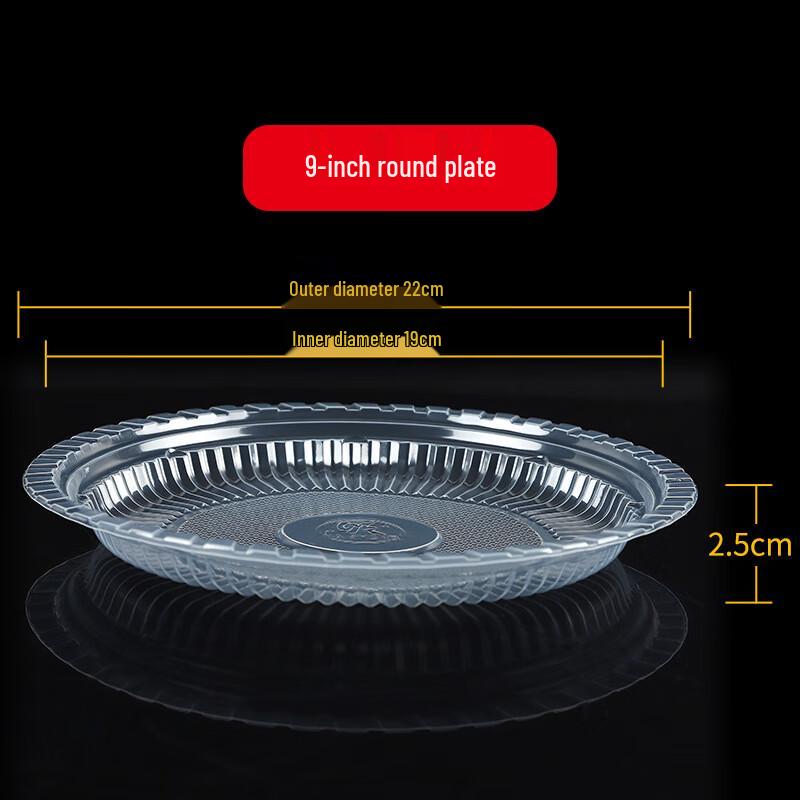 KLCX Disposable Transparent Plastic Dinner Plate