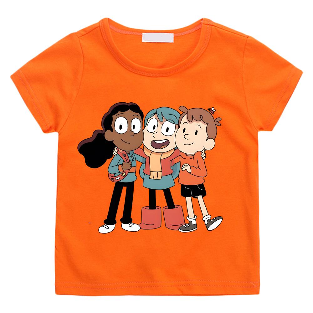 Hilda a Banda Hilda Tričko Letní Kreslený Potisk Tričko Bavlna Krátký Rukáv Kluci Dívky Tričko