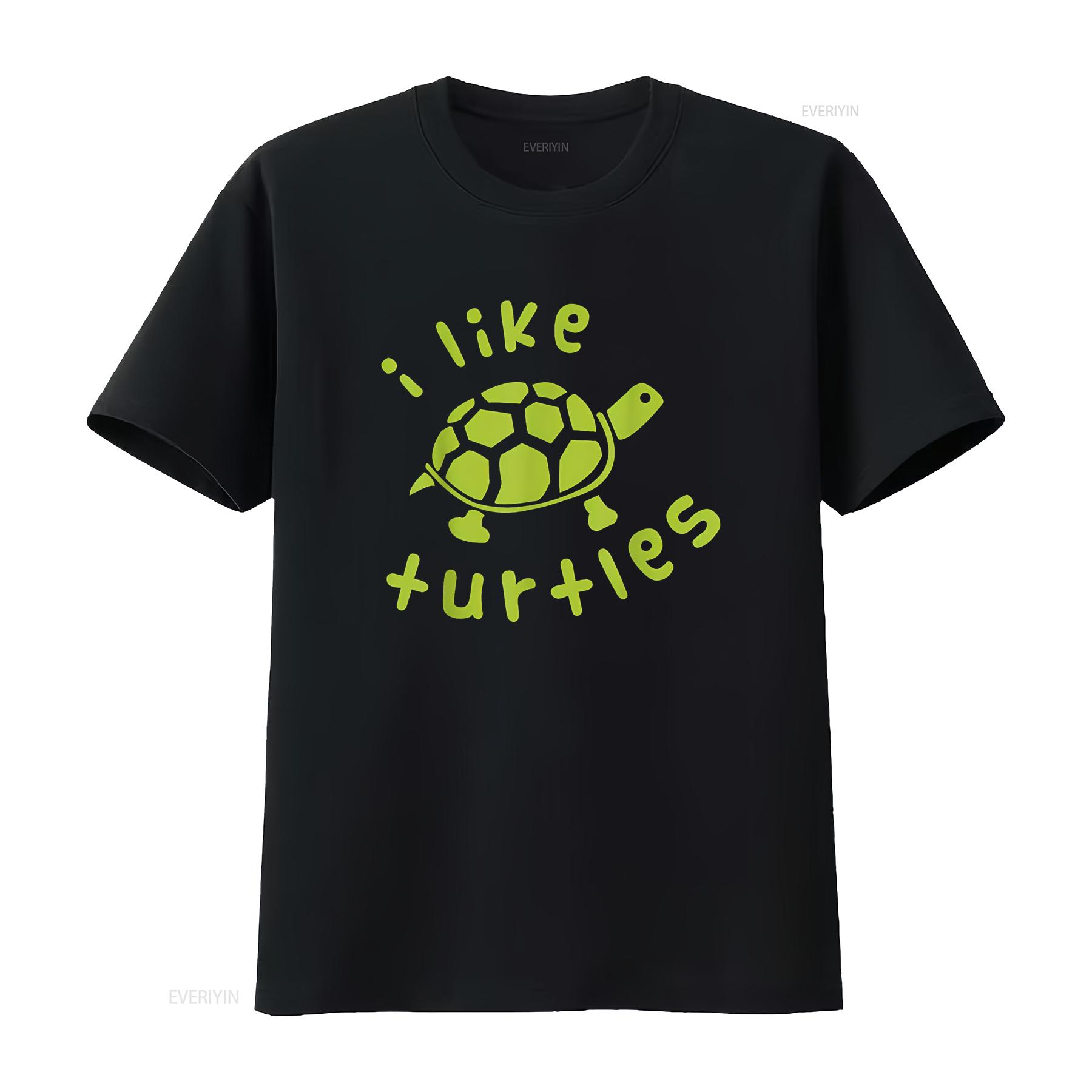 

Kids I Like Turtles T Shirt Boys Girls vintage Washed Breathable Slightly graphic Stretched Soft streetwear Versatile Stylish 4XL
