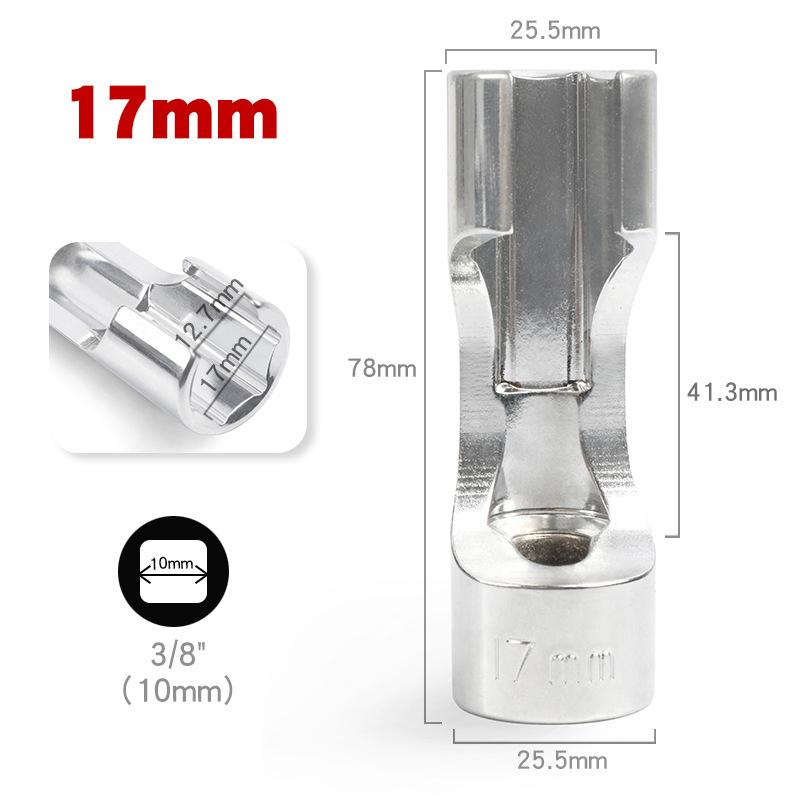 Diesel Injector Fuel Line Socket Wrench 10Mm-19Mm Open Oil Pipe Removal Sleeve Union Nut Socket Adapter Hand Tool