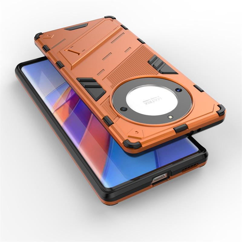 

For Honor X9A Case Honor X9A X9B Cover Shockproof Silicone Armor PC Holder Non-Slip Protective Phone Back Cover For Honor X9A Honor X9A оранжевый