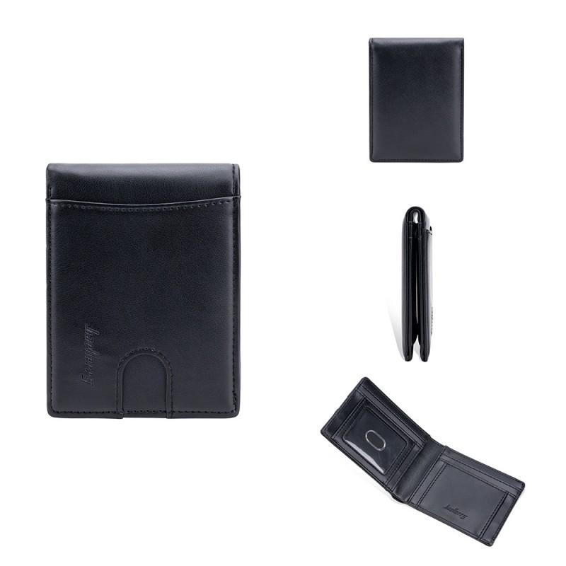 Men s Card Bag New European American Anti-theft Brush Business Wallet Carbon Fiber Thin Dollar 12X10X2