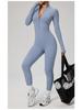 Manyi Zipper Nude Long Sleeve Yoga & Fitness Jumpsuit 8306