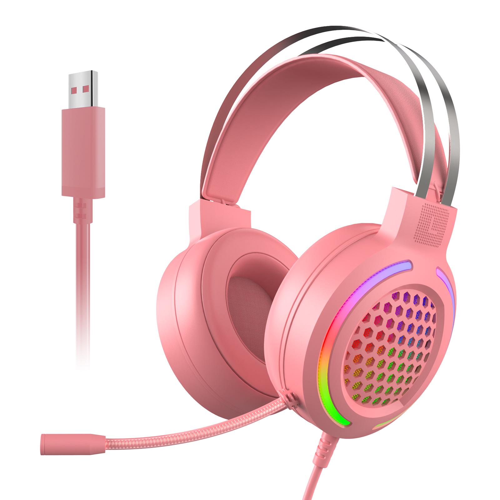 

Ігрова гарнітура RGB із об ємним звуком 7.1 та басами - дротова USB для ПК