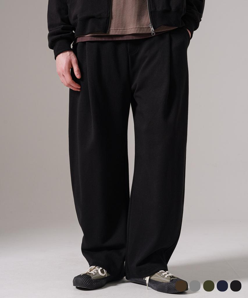 FP142 Seasonless Curve Wide Sweatpants Black Sjlp1554