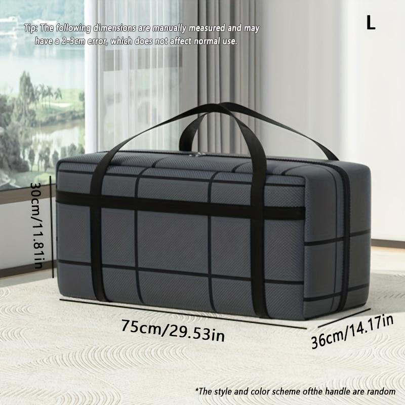 Black Moving Storage Bag - Features Reinforced Handles, a Thick And Durable Luggage Bag, Multifunctional for Organizing Clothes, Quilts, And Stockings