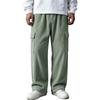 Men's Vintage Corduroy Pants with Vertical Stripes, Loose Fit Straight Leg Casual Work Trousers