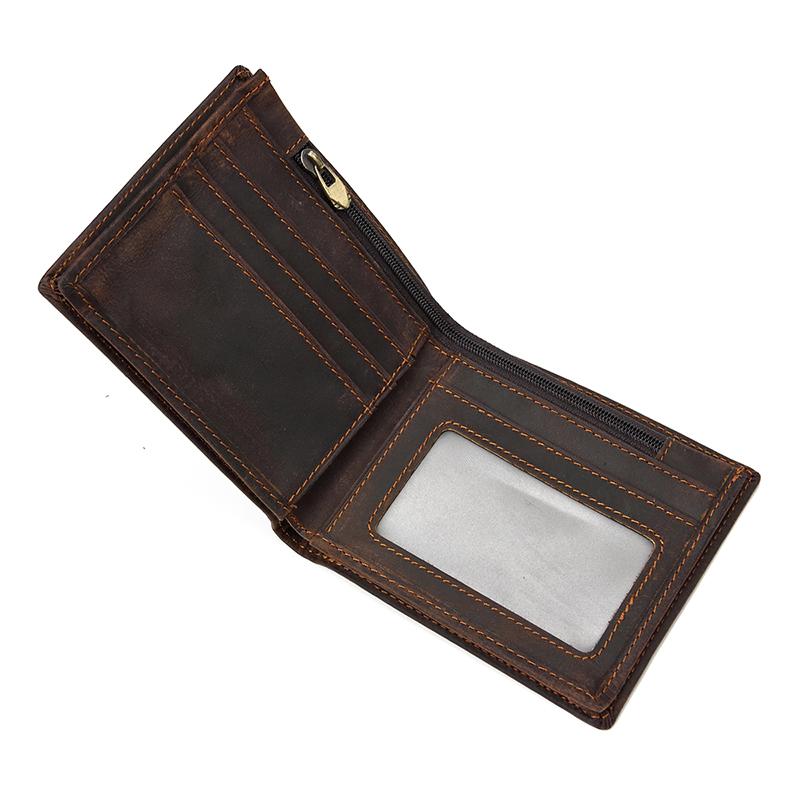Soft Cowskin Leather Wallet Genuine Leather Short Purse For Men Male Befold Card Holder Cash Purse Coin Purses Business Wallets