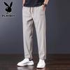 Playboy Men's Ice Silk Summer Loose Straight Casual Pants