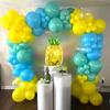137PCS Tropical Sea Theme Balloon Garland Arch Set for Birthday Party Indoor Background Wall Activities Celebration Party