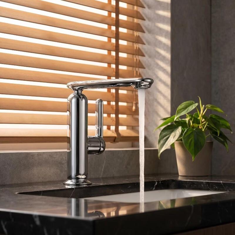 Lilong 304 Stainless Steel Rotating Round Head Basin Faucet