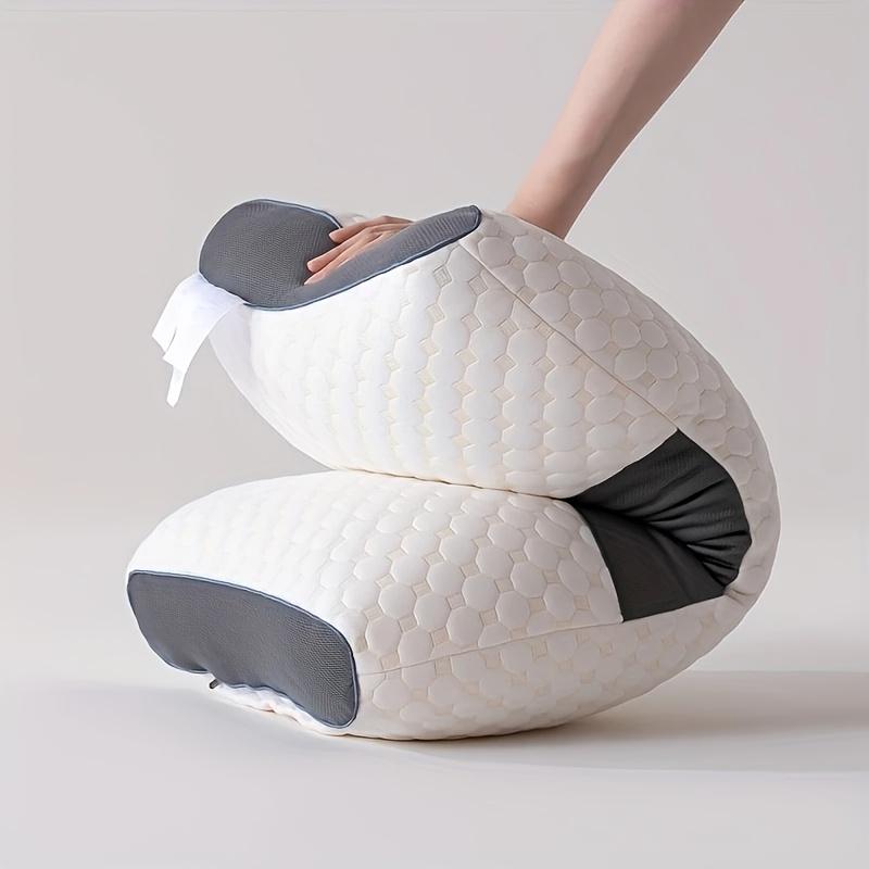 Buy1get1 free 2 soft woven neck massage couple pillows - adjustable ergonomic orthopedic support high-quality pillow core detachable pillowcase
