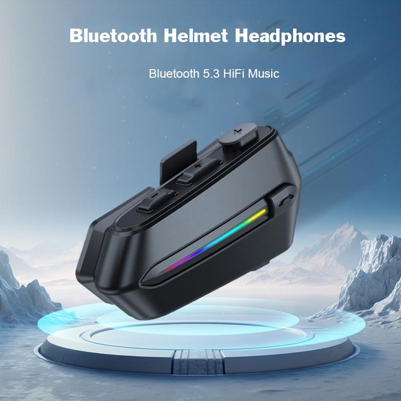 For Motorcycle Helmet Headphones Wireless Earphones Noise Cancel Headset HiFi Stereo Large Capacity IPX6 Waterproof With HD Mic