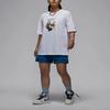 Jordan T-Shirt mit Grafikdruck, Rundhalsausschnitt, kurzen Ärmeln und überschnittenen Schultern für Damen, Weiß FN5709-100