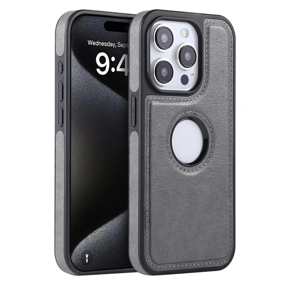 Розкішний бізнес-чохол зі шкіри PU та коров'ячої шкіри для iPhone 17 17Air 11 12 13 14 15 16 Pro Max Plus Отвір для логотипу Ударостійка захисна кришка