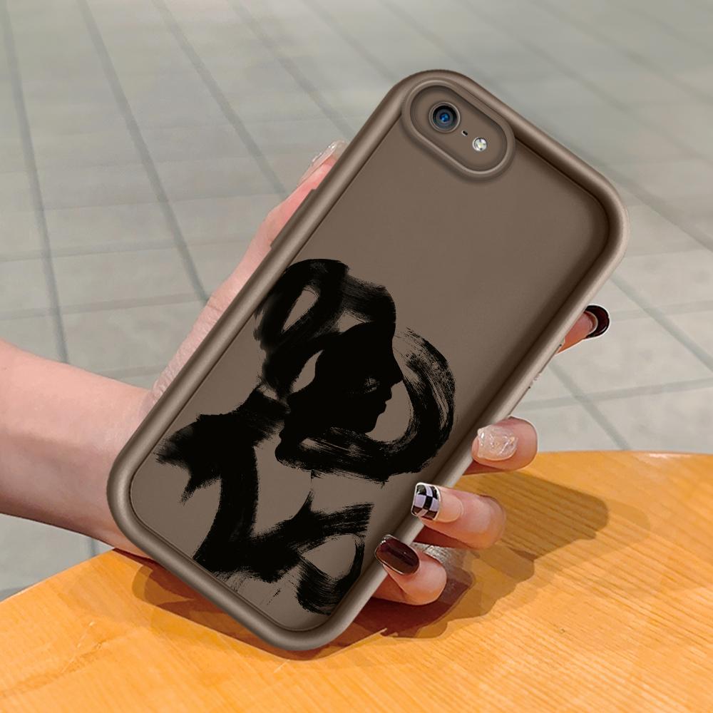 Soft Silicone Square Ladder Printing Pattern Phone Casing Full Cover Camera Shockproof Protection Rubber Case for iPhone Infinix Tecno OnePlus