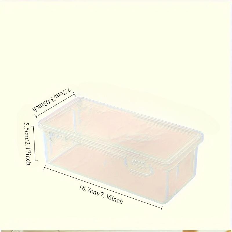 Pencil Storage Box, Large Capacity Transparent Stationery Storage Box, Pen Holder