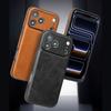 Luxury Cowhide Leather Lens Protection Case for iPhone 17 Pro Max Air 16 Pro 16e 15 Plus 14 13 12 Wireless Charging Phone Cover