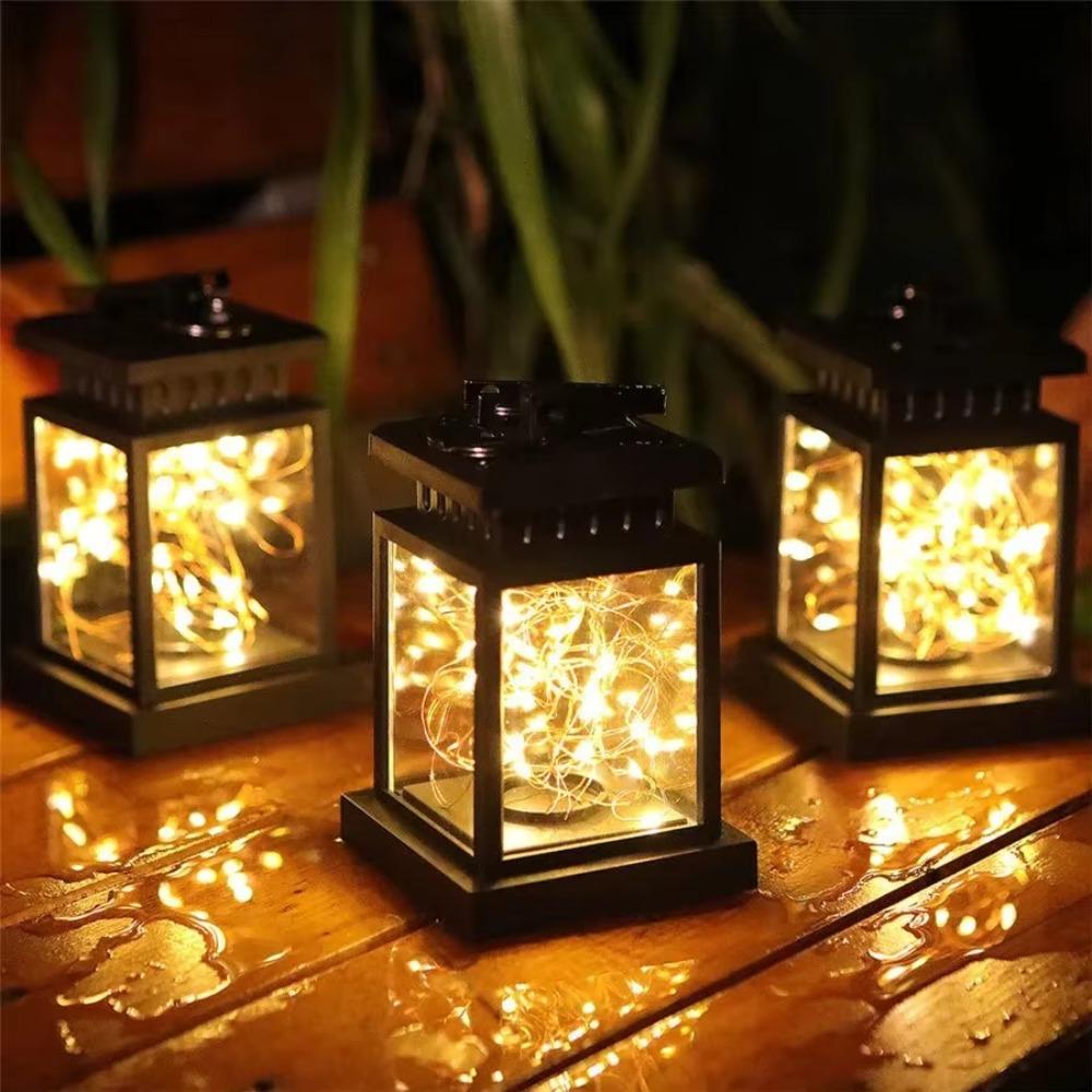 Solar Garden Lights Outdoor Decorative Ground Insert Lantern Warm Atmosphere Solar Powered Landscape Lamp for Yard Patio Christmas Holiday Decoration