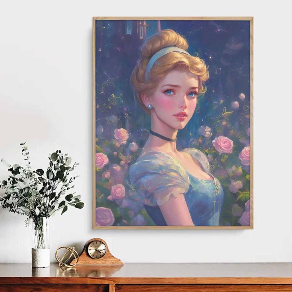 DIY Diamond Painting A Self-portrait of The Princess Cross Stitch Kit Mosaic Art Diamond Painting Full Circle Diamond Home Decoration