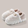 Cotton Slippers Women's Winter Style Bag Heel Home Warm and Non Slip Plush Cotton Shoes for Men Wearing Outside