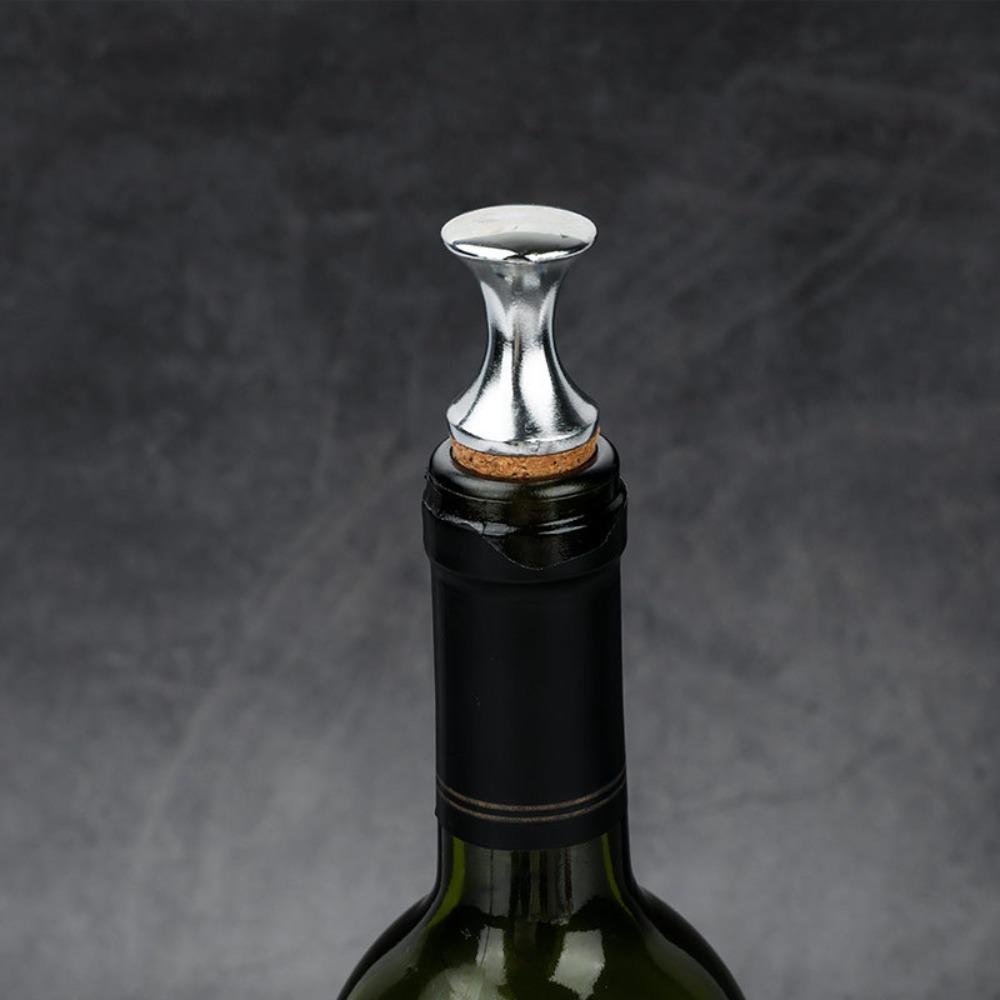 2pcs Flat Head Wine Bottle Stopper Zinc Zinc Zinc Alloy Wine Preserver Creative Wine Saver Home