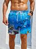 Sommer Strand Stil 3D Gedruckte Lockere Übergröße Schnelltrocknende Shorts