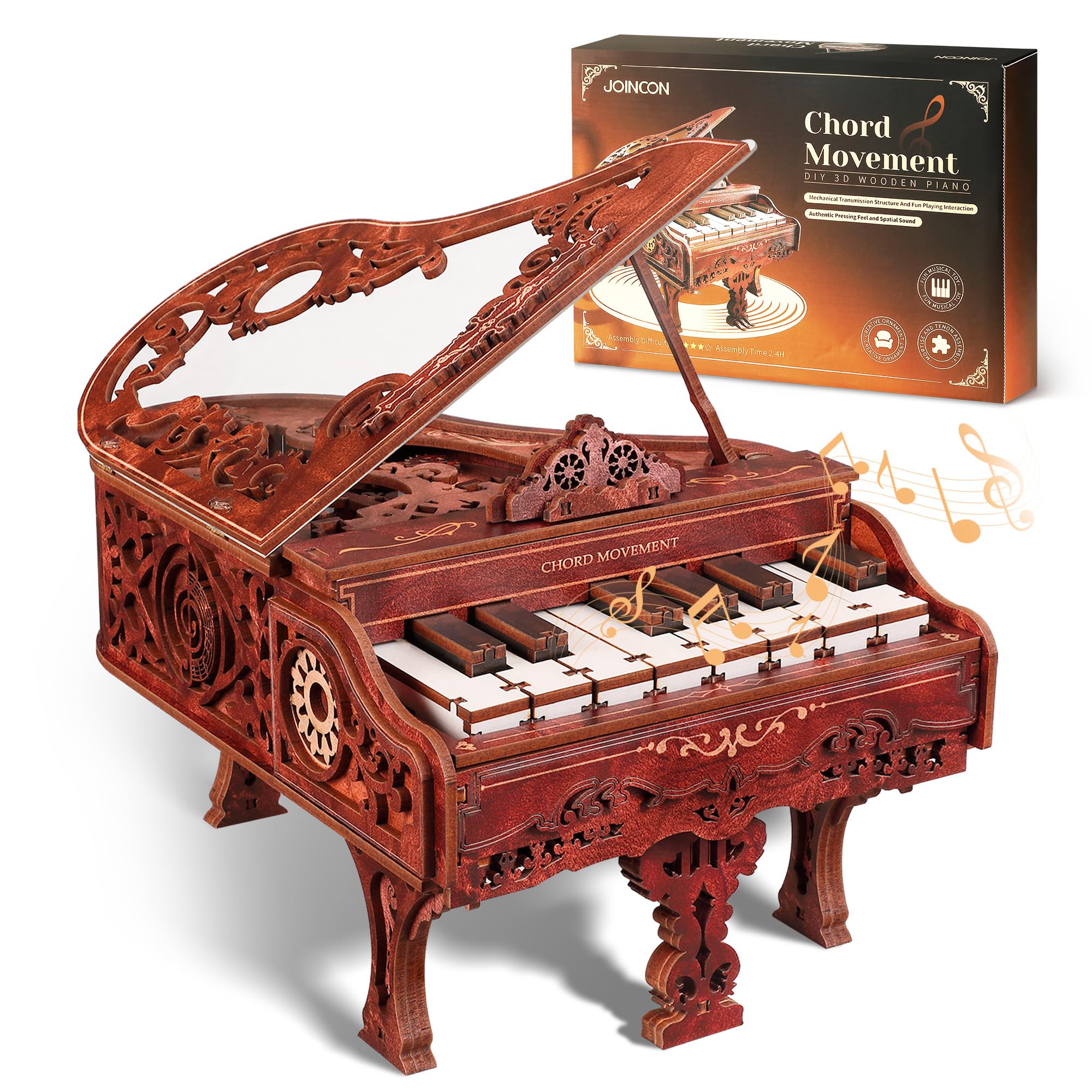 

FUNPOLA 3D Moving Wooden 3D Playable Movable Home DIY Musical for Kids and Educational English Instructions 236 PCS required Puzzle, Piano, Puzzle,