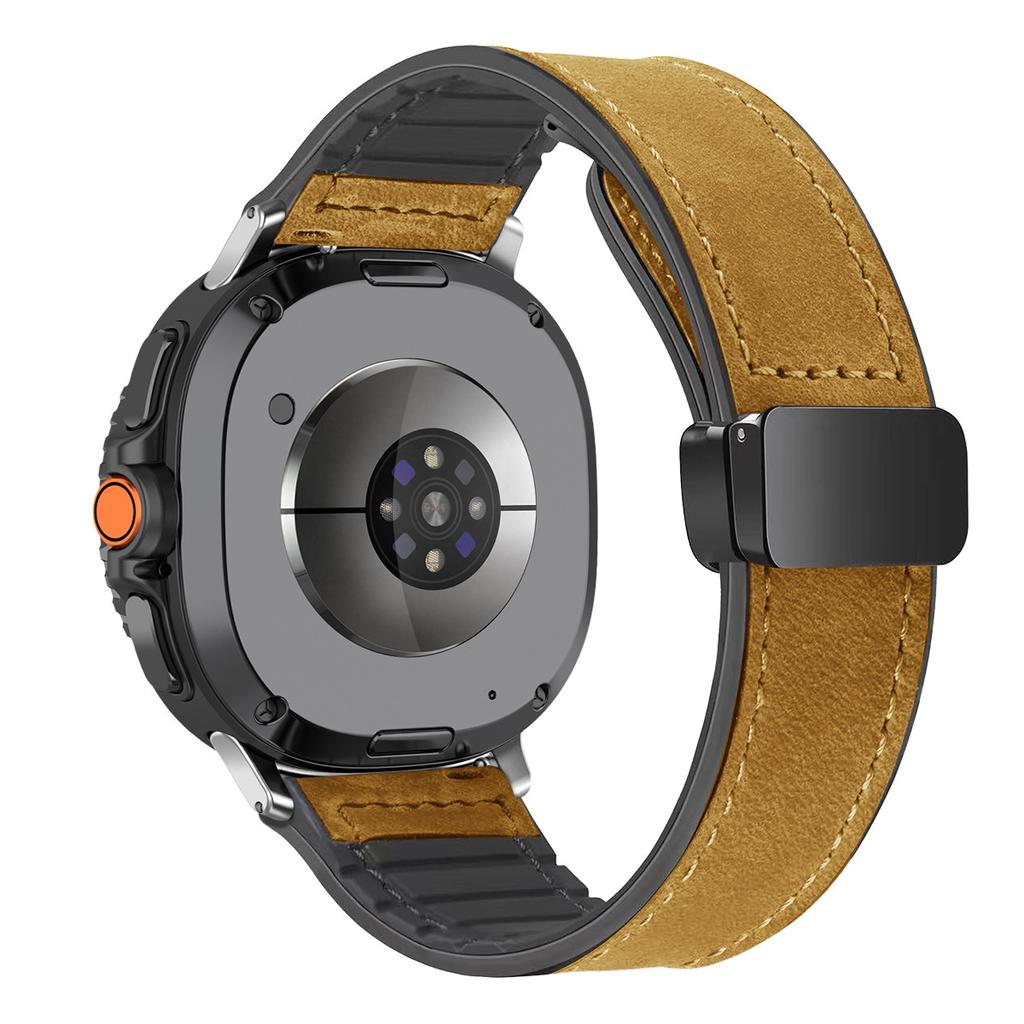 Leather Band for Samsung Galaxy Watch 8/8 Classic Magnetic Strap Silicone Bracelet for Galaxy Ultra 2025/7ultra Quick Fit Correa