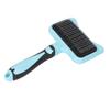 Cat Grooming Brush 140 Degree Curved Teeth Massage Function Pet Self Cleaning Brush with Resin Protection Point Blue