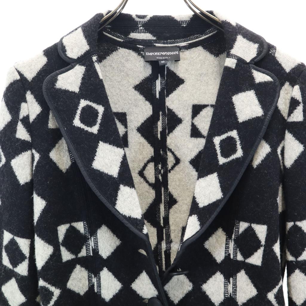 Emporio Armani made in Italy Overall handle knit Chester coat 40 black Women Used