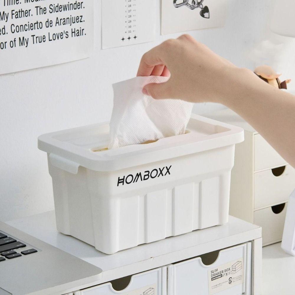 

Plastic Lifting Drawer Box Industrial Style Tissue Storage Boxes Napkin Extraction Box Desktop жовтий