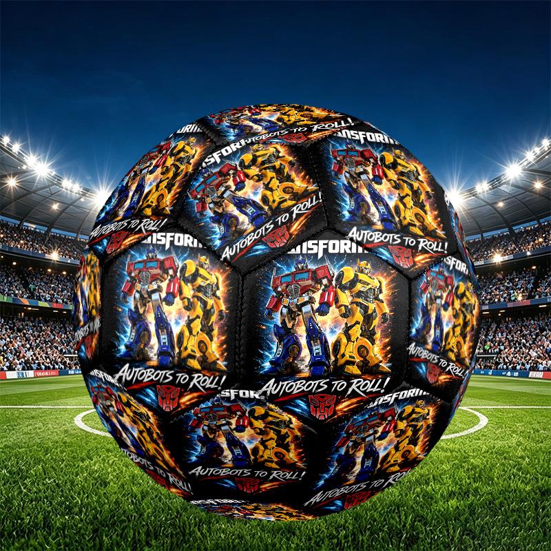 Transformers Print Size 5 Soccer Ball, PU Wear Resistant Football for Match Training and Daily Practice, Birthday Gift for Soccer Fans