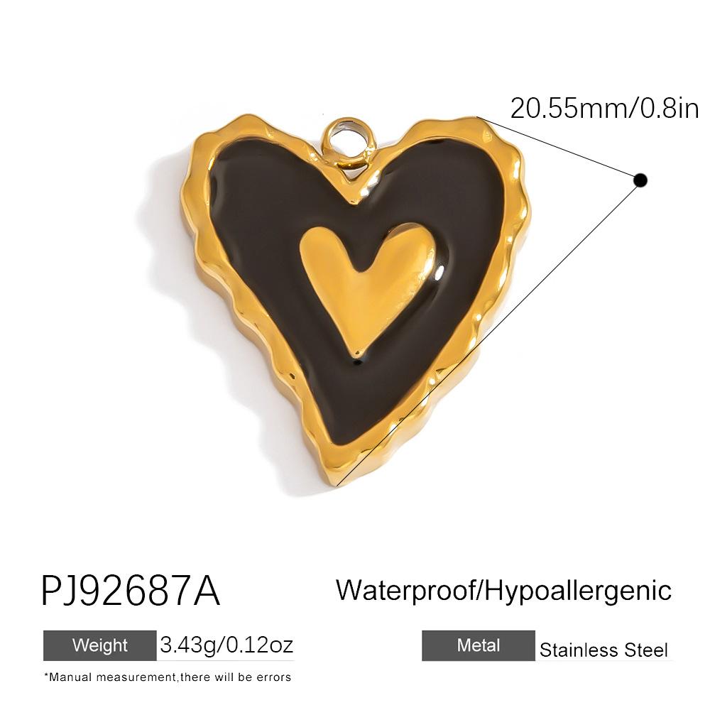 Cross-border Stainless Steel Jewelry Accessories Heart-shaped Flower Pendant Accessories Platedaccessories for Women