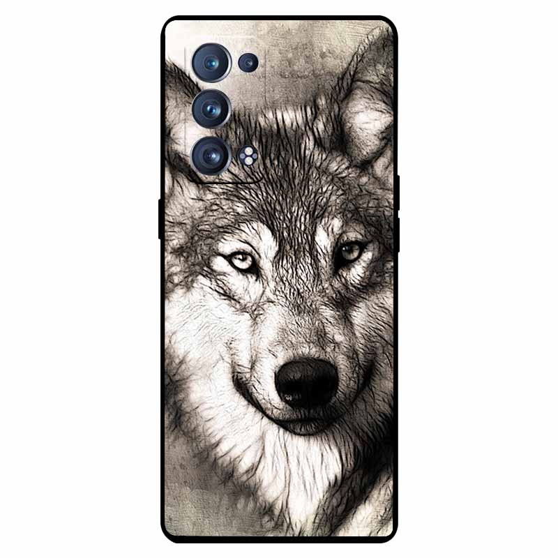 For Oppo Reno 6 Pro 5G Case Snapdragon Shockproof Soft Silicone TPU Back Cover For Oppo Reno 6 Pro CPH2247 Phone Cases Cute Capa