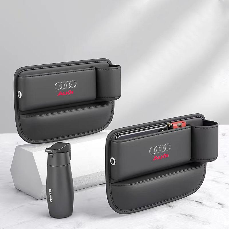 For qaz22 A4 B5 B6 B7 8P 8V 8L A5 C7 4F A8 Q2 Q7 RS3 RS4 TT 4L R8 Car Seat Sewn Storage Box With Cup holder Auto Accessories