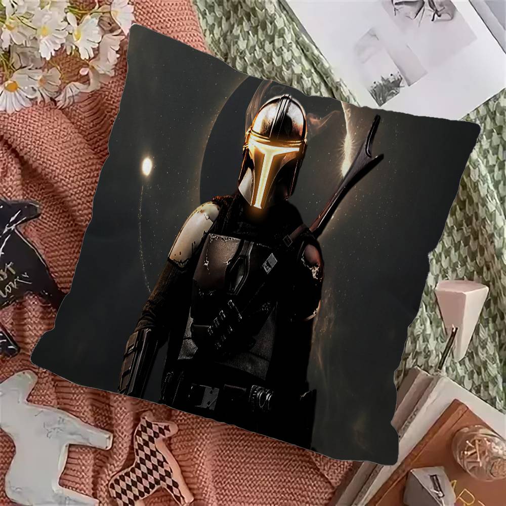 The M-Mandalorian Film Pillowcase Toon Gift Cushion Cover Bedroom Home Sofa Chair Seat Decor Pillow Case