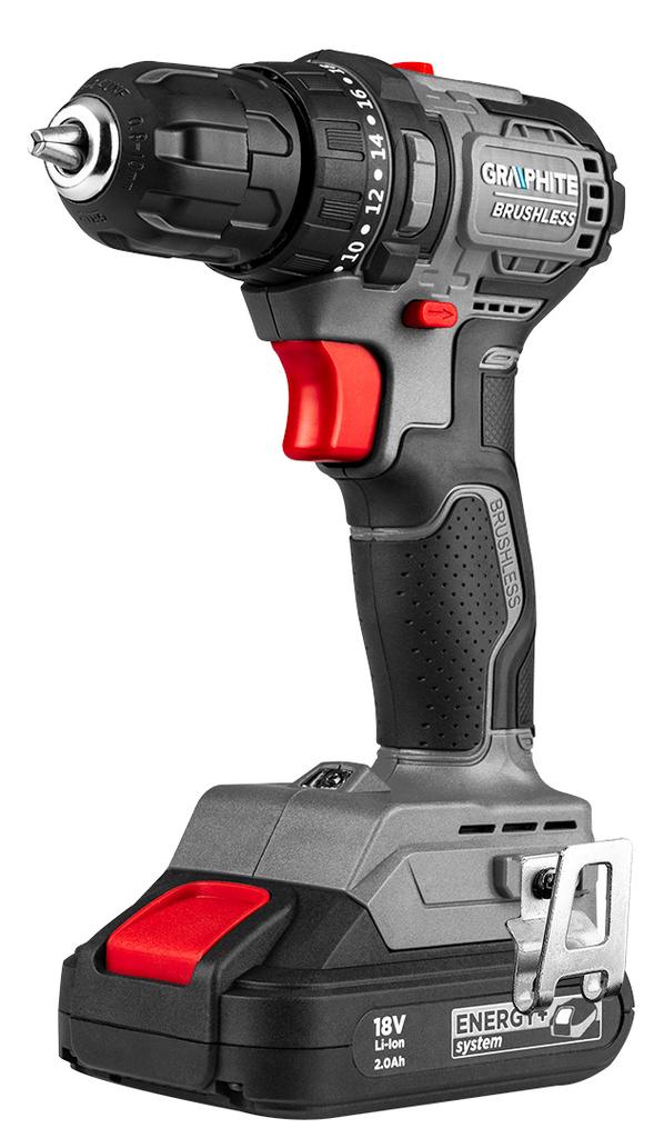 18V Brushless Drill Driver, 10mm Chuck, Compact, Energy+, No Battery
