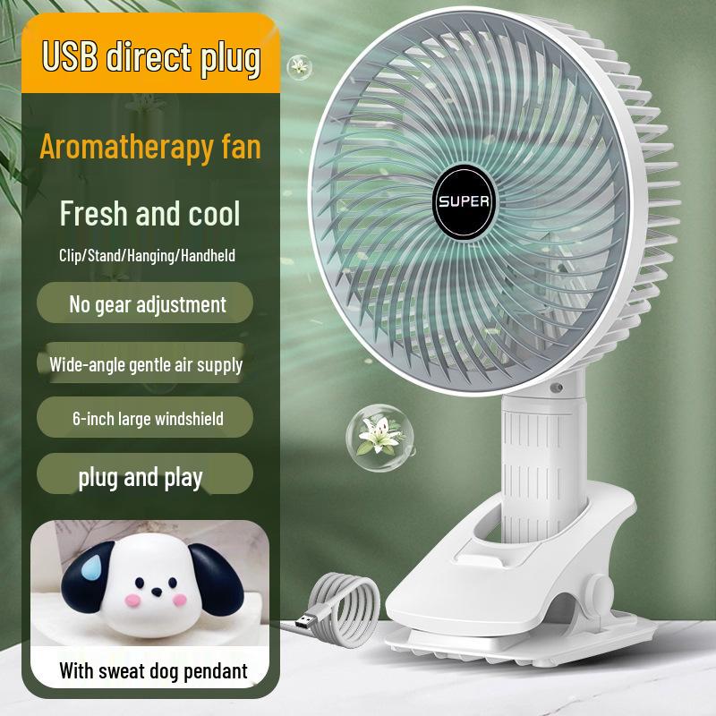 Portable USB Clip Fan: Handheld, Desktop, Baby Carriage, Outdoor, and Bedside Charging Fan