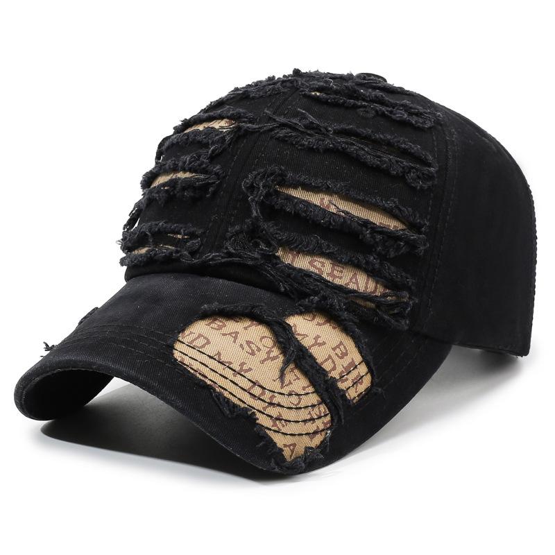 Holes Baseball Cap Men's Sunshade Cap Outdoor Sunscreen Cap