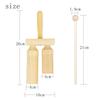 Child Toddlers Music Parts Wooden Environmental Double-Tone Tube Maracas Percussion Musical Instrument Children Gift With Stick