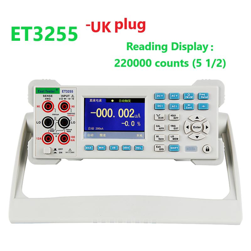 

East Tester ET3255 Настільний цифровий мультиметр 220000 відліків DCV ACV DCI ACI Тестер П ять з половиною розрядів Множинна математична функція