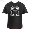 Cute Frog Sitting Cotton T Shirt Ta045823 Vintage Washed Unisex Versatile Designer Clothes Casual Streetwear Stylish