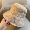Elegant Lace Flower Fisherman Hat For Women, Breathable Mesh Sun Hat With Outdoor Sun Protection